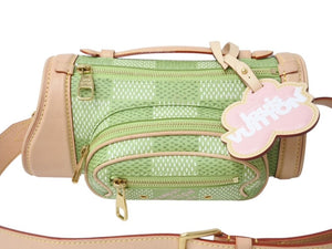 極美品 LOUIS VUITTON ルイヴィトン ミニ ゴルフバッグ 2WAYバッグ N40635 ダミエ ゴルフキャンバス Tyler,The Creator グリーン 中古 4b003258