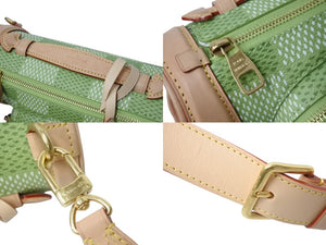極美品 LOUIS VUITTON ルイヴィトン ミニ ゴルフバッグ 2WAYバッグ N40635 ダミエ ゴルフキャンバス Tyler,The Creator グリーン 中古 4b003258