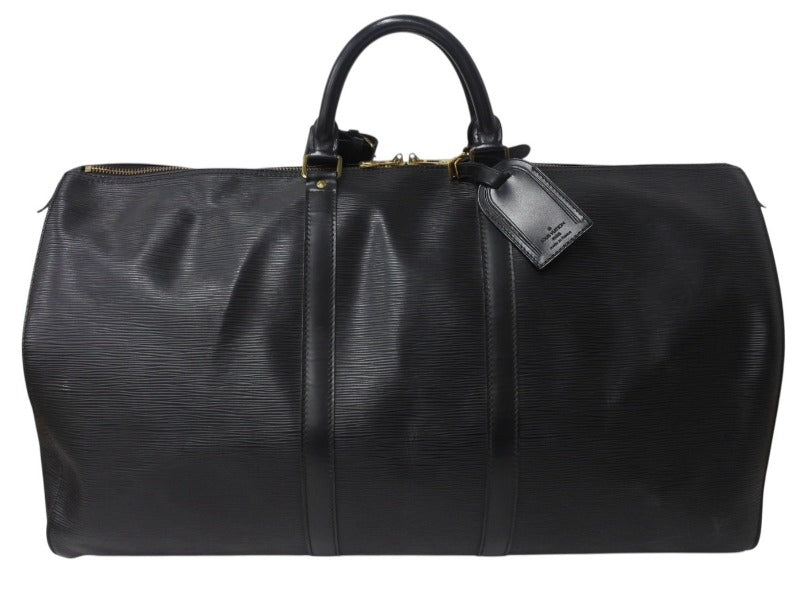 LOUIS VUITTON ルイヴィトン ボストンバッグ トラベルバッグ M42942 キーポル60 ブラック エピレザー ゴールド金具 美品 中古 4b003261