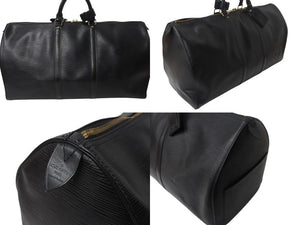 LOUIS VUITTON ルイヴィトン ボストンバッグ トラベルバッグ M42942 キーポル60 ブラック エピレザー ゴールド金具 美品 中古 4b003261