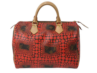 極美品 LOUIS VUITTON ルイヴィトン スピーディ30 草間彌生 コラボ 2012年 M40693 パンプキンドット レッド 中古 4b003268