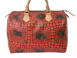 極美品 LOUIS VUITTON ルイヴィトン スピーディ30 草間彌生 コラボ 2012年 M40693 パンプキンドット レッド 中古 4b003268