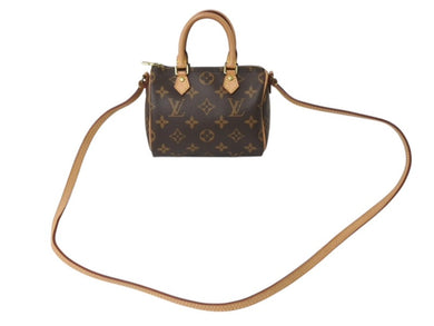 極美品 LOUIS VUITTON ルイヴィトン ナノスピーディ 2WAY ショルダーバッグ M61252 モノグラム 中古 4b0032692