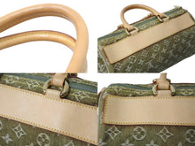Load image into Gallery viewer, LOUIS VUITTON ルイヴィトン ハンドバッグ デニム ネオスピーディ M95215 モノグラムデニム カーキ ゴールド金具 美品 中古 4b003270