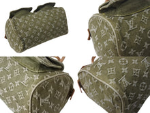 Load image into Gallery viewer, LOUIS VUITTON ルイヴィトン ハンドバッグ デニム ネオスピーディ M95215 モノグラムデニム カーキ ゴールド金具 美品 中古 4b003270