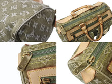 Load image into Gallery viewer, LOUIS VUITTON ルイヴィトン ハンドバッグ デニム ネオスピーディ M95215 モノグラムデニム カーキ ゴールド金具 美品 中古 4b003270