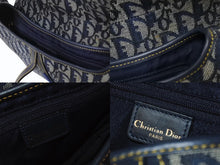 Load image into Gallery viewer, Christian Dior クリスチャンディオール サドルバッグ ワンショルダーバッグ トロッター ネイビー ガリアーノ期 中古 4b003271
