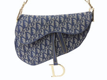 Load image into Gallery viewer, Christian Dior クリスチャンディオール サドルバッグ ワンショルダーバッグ トロッター ネイビー ガリアーノ期 中古 4b003271