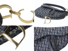 Load image into Gallery viewer, Christian Dior クリスチャンディオール サドルバッグ ワンショルダーバッグ トロッター ネイビー ガリアーノ期 中古 4b003271