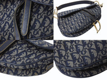 Load image into Gallery viewer, Christian Dior クリスチャンディオール サドルバッグ ワンショルダーバッグ トロッター ネイビー ガリアーノ期 中古 4b003271