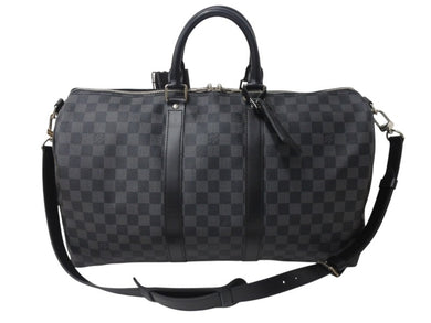 極美品 LOUISVUITTON ルイヴィトン キーポルバンドリエール45 ボストンバッグ N41418 ダミエグラフィット ブラック 中古 4b003272