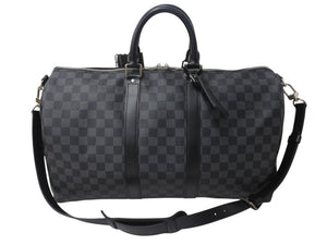 極美品 LOUISVUITTON ルイヴィトン キーポルバンドリエール45 ボストンバッグ N41418 ダミエグラフィット ブラック 中古 4b003272