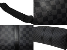 Load image into Gallery viewer, 極美品 LOUISVUITTON ルイヴィトン キーポルバンドリエール45 ボストンバッグ N41418 ダミエグラフィット ブラック 中古 4b003272