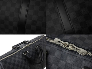 極美品 LOUISVUITTON ルイヴィトン キーポルバンドリエール45 ボストンバッグ N41418 ダミエグラフィット ブラック 中古 4b003272
