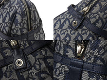 Load image into Gallery viewer, Christian Dior クリスチャンディオール トロッター ワンショルダーバッグ BO N 0074 キャンバス レザー ネイビー ガリアーノ期 美品 中古 4b003273
