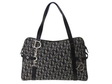 Load image into Gallery viewer, Christian Dior クリスチャンディオール トロッター ワンショルダーバッグ 06-BO-0016 キャンバス レザー ブラック ガリアーノ期 美品 中古 4b003274