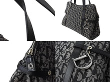 Load image into Gallery viewer, Christian Dior クリスチャンディオール トロッター ワンショルダーバッグ 06-BO-0016 キャンバス レザー ブラック ガリアーノ期 美品 中古 4b003274