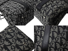 Load image into Gallery viewer, Christian Dior クリスチャンディオール トロッター ワンショルダーバッグ 06-BO-0016 キャンバス レザー ブラック ガリアーノ期 美品 中古 4b003274