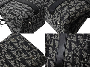 Christian Dior クリスチャンディオール トロッター ワンショルダーバッグ 06-BO-0016 キャンバス レザー ブラック ガリアーノ期 美品 中古 4b003274