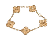 Load image into Gallery viewer, 極美品 ヴァンクリーフ&amp;アーペル ヴィンテージアルハンブラ 5モチーフ ブレスレット 750 YG イエローゴールド VCARO1IE00 中古 4b003281