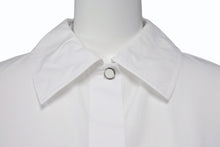 Load image into Gallery viewer, 極美品 HERMES エルメス 長袖 比翼ボタンシャツ H4H0601DV9034 サイズ34 ホワイト コットンツイル ポケット刺繍 中古 4b003289