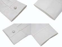 Load image into Gallery viewer, 極美品 HERMES エルメス 長袖 比翼ボタンシャツ H4H0601DV9034 サイズ34 ホワイト コットンツイル ポケット刺繍 中古 4b003289