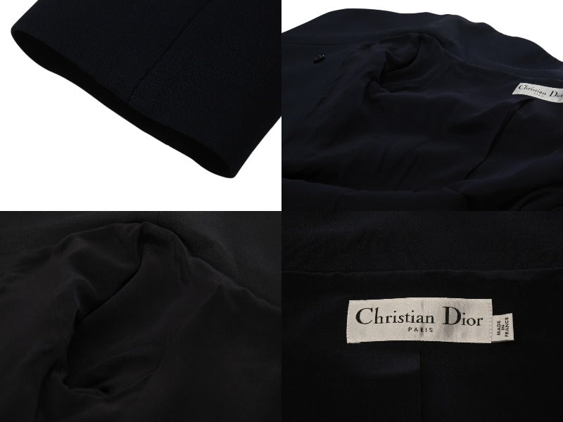 極美品 クリスチャンディオール モンテーニュ オフショルダージャケット ダブル DIOR | オフショルダー ジャケット ダブルブレスト ウール & シルク
