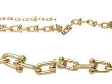 Load image into Gallery viewer, TIFFANY&amp;Co. ティファニー ハードウェア グラジュエイテッド リンク ネックレス Au750 イエローゴールド 重量約74.7g 美品 中古 4b003299