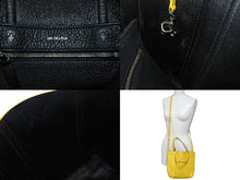 Load image into Gallery viewer, BALENCIAGA バレンシアガ エブリデイトート XXS 2WAY トートバッグ ハンドバッグ レザー イエロー ブラック 美品 中古 4b003304