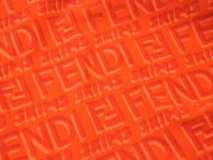 極美品 FENDI フェンディ × SKIMS スキムス 長袖ボディスーツ FXF600 サイズXS モックネック キムカーダシアン レッド 総柄 中古 4b003307