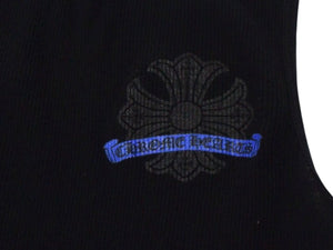 CHROME HEARTS クロムハーツ CHプラスホースシュー プリントタンクトップ ブラック ブルー サイズM 美品 中古 4b003343 