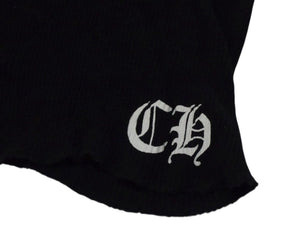 CHROME HEARTS クロムハーツ CHプラスホースシュー プリントタンクトップ ブラック ブルー サイズM 美品 中古 4b003343 