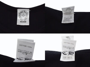 極美品 CHROME HEARTS クロムハーツ タンクトップ ノースリーブ サイズM FOTI フォティ スカルプリント ブラック 中古 4b003345 