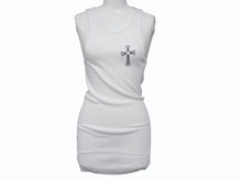 Load image into Gallery viewer, CHROME HEARTS クロムハーツ タンクトップ サイズM CHクロス ホースシュー プリント NEW YORK ホワイト 美品 中古 4b003347