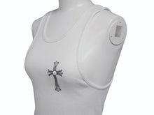 Load image into Gallery viewer, CHROME HEARTS クロムハーツ タンクトップ サイズM CHクロス ホースシュー プリント NEW YORK ホワイト 美品 中古 4b003347