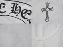 Load image into Gallery viewer, CHROME HEARTS クロムハーツ タンクトップ サイズM CHクロス ホースシュー プリント NEW YORK ホワイト 美品 中古 4b003347