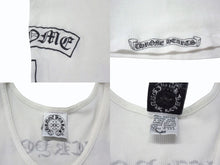 画像をギャラリービューアに読み込む, CHROME HEARTS クロムハーツ ラージクロス ホースシュー タンクトップ USA製 コットン ホワイト ブラック サイズM 良品 中古 4b003348 
