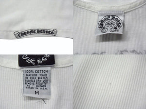 CHROME HEARTS クロムハーツ タンクトップ サイズM ケルティッククロススクロールラベルロゴ プリント ホワイト 美品 中古 4b003350 