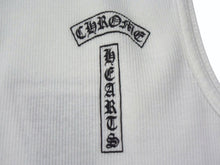 画像をギャラリービューアに読み込む, 極美品 CHROME HEARTS クロムハーツ タンクトップ サイズM ケルティッククロス スクロールラベル プリント ホワイト 中古 4b003351 