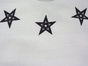 CHROME HEARTS クロムハーツ タンクトップ ノースリーブ 5Pスター USA製 コットン ホワイト ブラック サイズM 美品 中古 4b003352 
