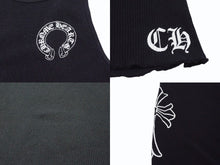 画像をギャラリービューアに読み込む, CHROME HEARTS クロムハーツ タンクトップ CHクロス ホースシューロゴ アメリカ製 コットン ブラック ホワイト サイズM 良品 中古 4b003353 