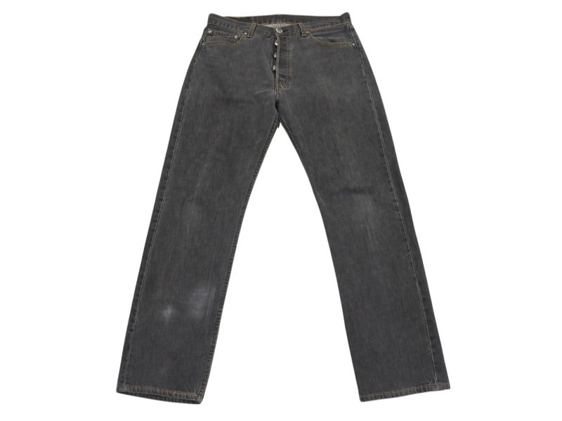 未使用 CHROME HEARTS クロムハーツ デニムパンツ ジーンズ サイズ33 Levi's リーバイス 501 クロスボール グレー 中古 4b003356 