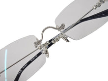 Load image into Gallery viewer, 極美品 CHROME HEARTS クロムハーツ PILLS III メガネ シルバー925 55☐20-144 アイウェア フローラル CHプラス スクエア シルバー金具 中古 4b003357