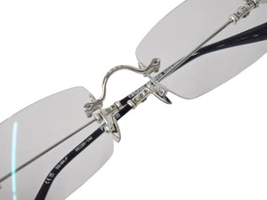 極美品 CHROME HEARTS クロムハーツ PILLS III メガネ シルバー925 55☐20-144 アイウェア フローラル CHプラス スクエア シルバー金具 中古 4b003357