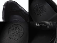 画像をギャラリービューアに読み込む, 極美品 CHROME HEARTS クロムハーツ バレー スリッポン ダガー CHプラス レザーラバー サイズ43 シルバー金具 ブラック 中古 4b003358 