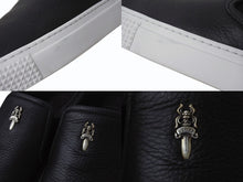 画像をギャラリービューアに読み込む, 極美品 CHROME HEARTS クロムハーツ バレー スリッポン ダガー CHプラス レザーラバー サイズ43 シルバー金具 ブラック 中古 4b003358 
