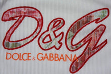Load image into Gallery viewer, DOLCE&amp;GABBANA ドルチェ＆ガッバーナ タンクトップ ノースリーブ ブランドロゴ コットン ホワイト レッド サイズ26/40 美品 中古 4b003363