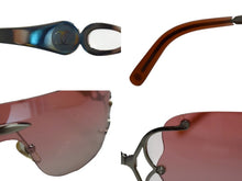 Load image into Gallery viewer, CHANEL シャネル シールド サングラス 2044 C103 サイズ125 ココマーク ラインストーン ピンク グラデーションレンズ 良品 中古 4b003364