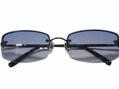 CHANEL シャネル リムレス サングラス 4093-B c.108/19 サイズ56□16 130 ブルー シルバー カラーレンズ 美品 中古 4b003368