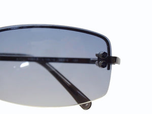 CHANEL シャネル リムレス サングラス 4093-B c.108/19 サイズ56□16 130 ブルー シルバー カラーレンズ 美品 中古 4b003368